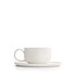 The photo shows a white SONNENTOR porcelain melange cup with saucer for a quantity of 150 ml!