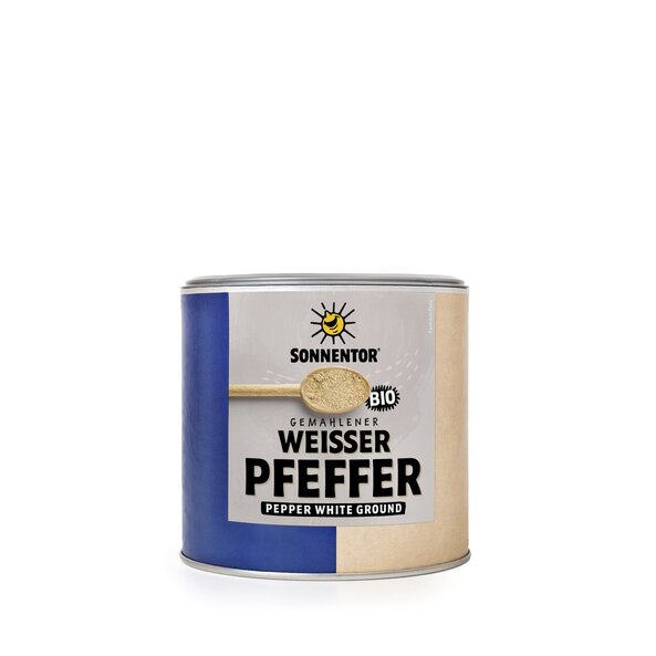 Pfeffer weiß gemahlen bio 260 g, Gastrodose klein